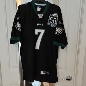 Reebok Black and Green Football Jersey
